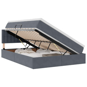 vidaXL Storage Bed with Mattress Dark Gray 140 x 200 cm Velvet
