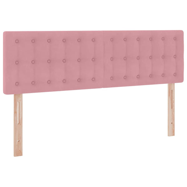 vidaXL Storage Bed with Mattress Pink 140 x 200 cm Velvet