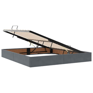 vidaXL Storage Bed with Mattress Dark Grey 180 x 200 cm Velvet