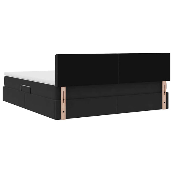 vidaXL Storage Bed with Mattress Black 180 x 200 cm Velvet