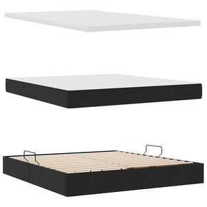 vidaXL Storage Bed with Mattress Black 180 x 200 cm Velvet