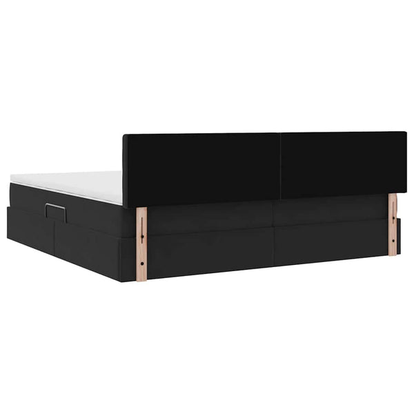 vidaXL Storage Bed with Mattress Black 200 x 200 cm Velvet