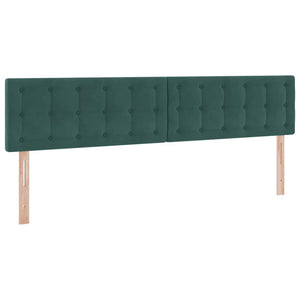 vidaXL Storage Bed with Mattress Dark Green 200 x 200 cm Velvet