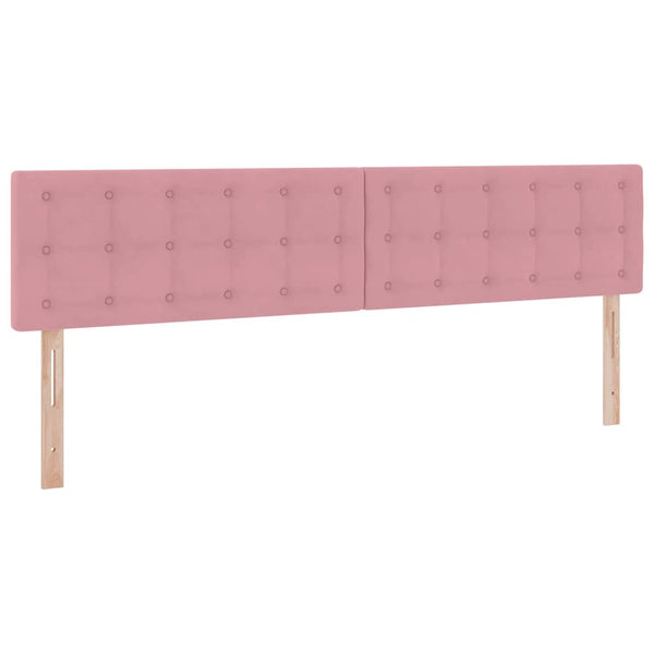 vidaXL Storage Bed with Mattress Pink 200 x 200 cm Velvet