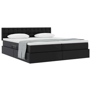 vidaXL Storage Bed with Headboard Black 180 x 200 cm Faux Leather