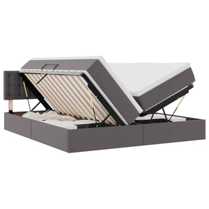 vidaXL Storage Bed with Mattress Grey 180 x 200 cm Faux Leather