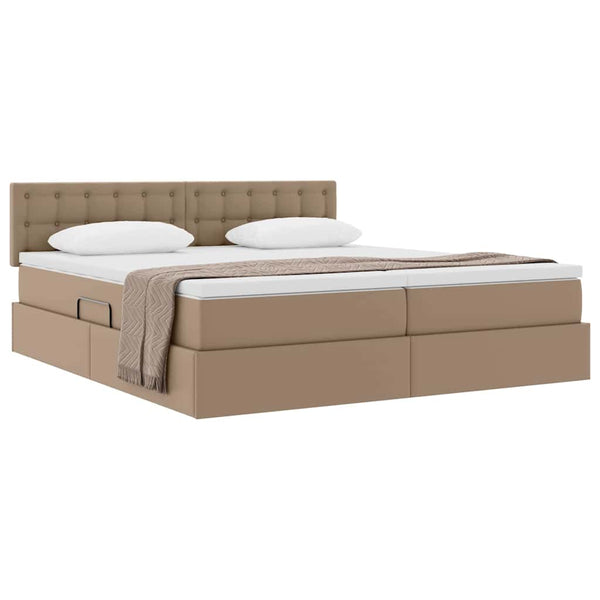 vidaXL Storage Bed Cappuccino 180 x 200 cm Artificial Leather