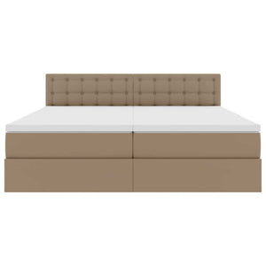 vidaXL Storage Bed Cappuccino 200 x 200 cm Faux Leather