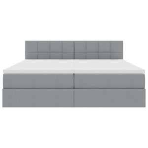 vidaXL Storage Bed with Mattress Light Grey 180 x 200 cm Faux Leather