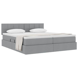 vidaXL Storage Bed with Mattress Light Grey 180 x 200 cm Faux Leather