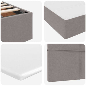 vidaXL Storage Bed with Mattress Taupe 180 x 200 cm Faux Leather