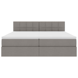 vidaXL Storage Bed with Mattress Taupe 180 x 200 cm Faux Leather