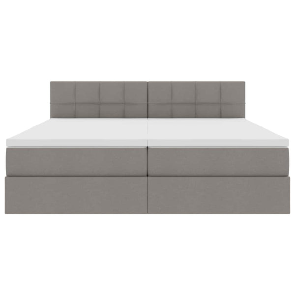 vidaXL Storage Bed with Mattress Taupe 180 x 200 cm Faux Leather