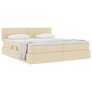 vidaXL Storage Bed with Mattress Cream 180 x 200 cm Faux Leather