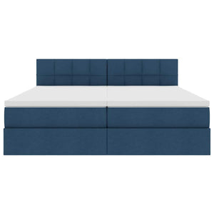 vidaXL Storage Bed with Mattress Blue 180 x 200 cm Faux Leather