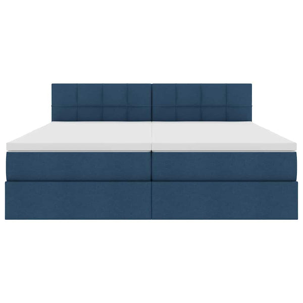 vidaXL Storage Bed with Mattress Blue 180 x 200 cm Faux Leather