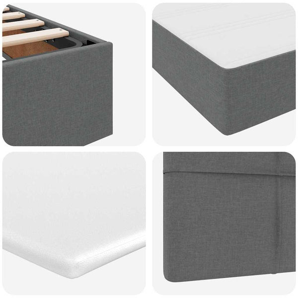 vidaXL Storage Bed Dark Grey 200 x 200 cm Faux Leather