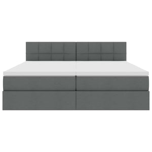 vidaXL Storage Bed Dark Grey 200 x 200 cm Faux Leather
