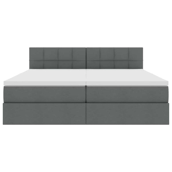 vidaXL Storage Bed Dark Grey 200 x 200 cm Faux Leather