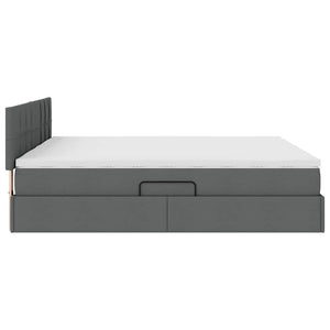 vidaXL Storage Bed Dark Grey 200 x 200 cm Faux Leather