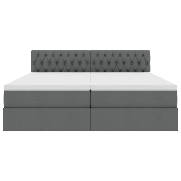 vidaXL Storage Bed Dark Grey 180 x 200 cm Faux Leather