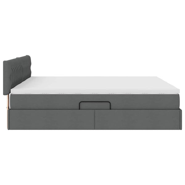 vidaXL Storage Bed Dark Grey 180 x 200 cm Faux Leather