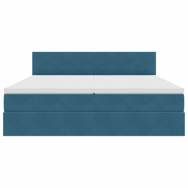 vidaXL Storage Bed with Mattress Dark Blue 90 x 200 cm