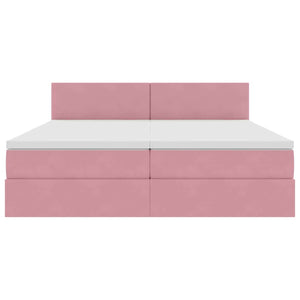 vidaXL Storage Bed with Mattress and Headboard Pink 90 x 200 cm