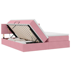 vidaXL Storage Bed with Mattress and Headboard Pink 100 x 200 cm