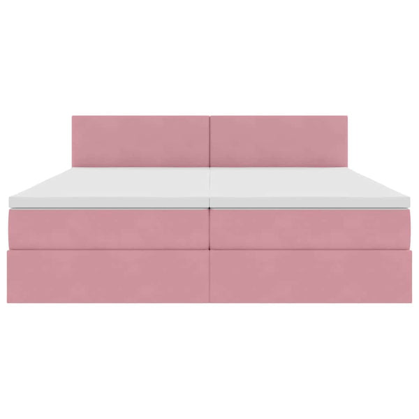 vidaXL Storage Bed with Mattress and Headboard Pink 100 x 200 cm