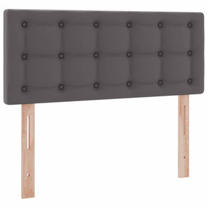 vidaXL Storage Bed with LED Grey 120 x 200 cm Faux Leather
