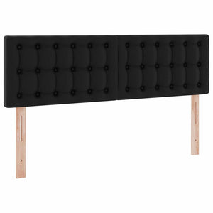 vidaXL Storage Bed with LED Black 140 x 200 cm Faux Leather