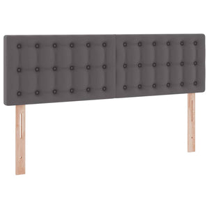 vidaXL Faux Leather Storage LED Bed Grey 140 x 200 cm
