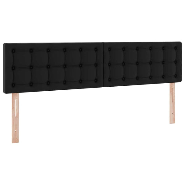 vidaXL Storage Bed with LED Black 180 x 200 cm Faux Leather