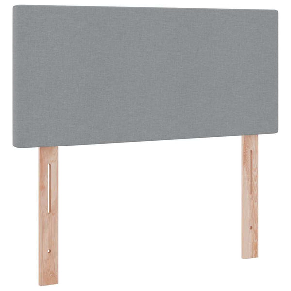 vidaXL Bed with Storage and LED Light Grey 90 x 190 cm Fabric
