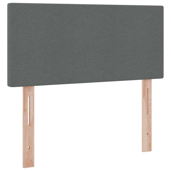 vidaXL Bed with Storage and LED Dark Gray 90 x 190 cm Fabric