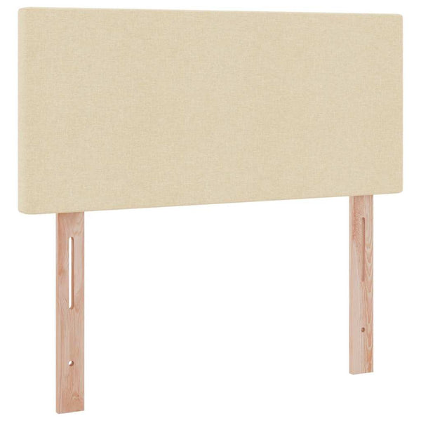 vidaXL Bed with Storage and LED with Mattress Cream 90 x 190 cm Fabric
