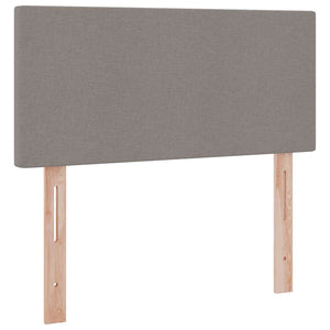 vidaXL Storage Bed with LED and Mattress Taupe 100 x 200 cm Fabric