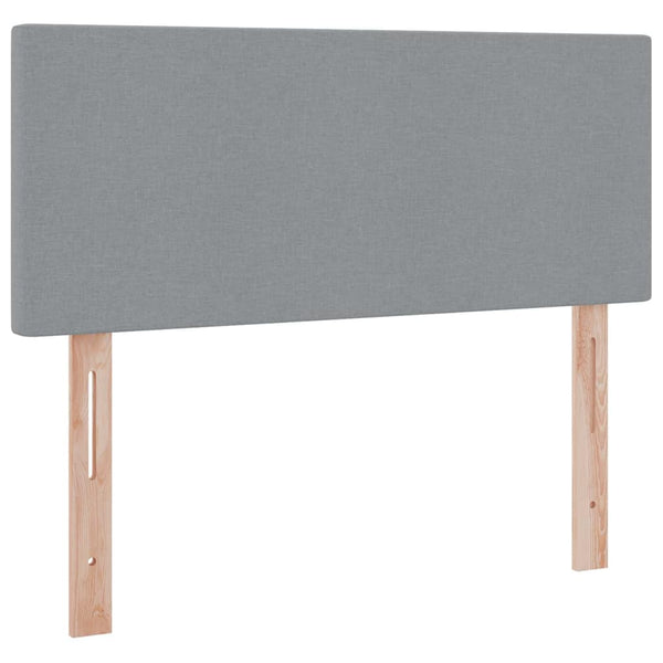 vidaXL Storage Bed with LED Light Gray 120 x 190 cm Fabric