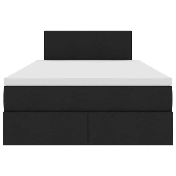 vidaXL Bed with Storage and LED with LED Black 120 x 190 cm Fabric