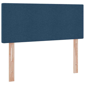 vidaXL Bed with Storage and LED with Mattress Blue 120 x 190 cm Fabric