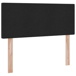 vidaXL Storage Bed with LED Black 120 x 200 cm Fabric
