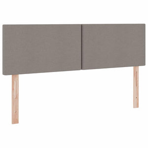 vidaXL LED Storage Bed with Mattress Taupe 140 x 190 cm Fabric