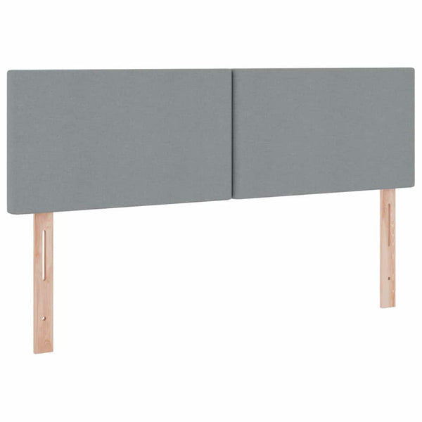 vidaXL Bed with Storage and LED Light Gray 140 x 200 cm Fabric