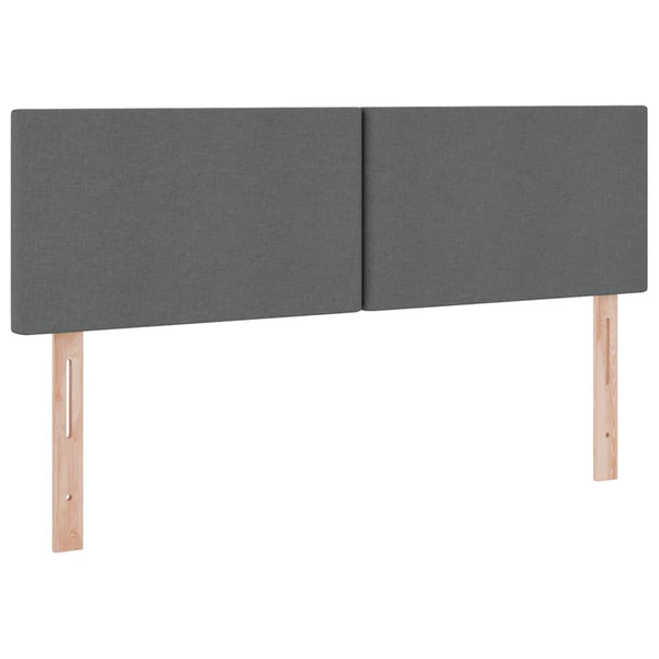 vidaXL Storage Bed with LED Dark Grey 140 x 200 cm Fabric