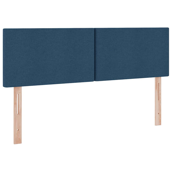 vidaXL Storage Bed with LED and Mattress Blue 140 x 200 cm Fabric