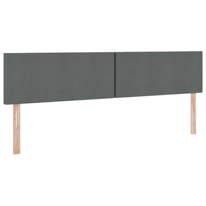 Bett mit Stauraum & LED Dunkelgrau 200x200 cm