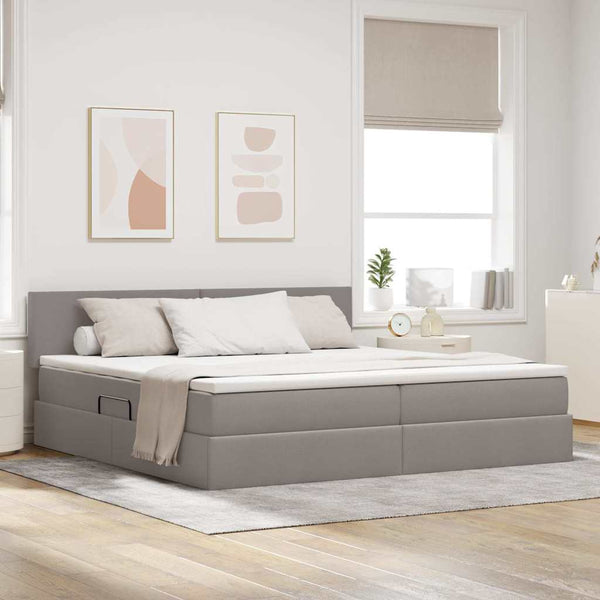Bett mit Stauraum, LED & Matratze 200x200 cm