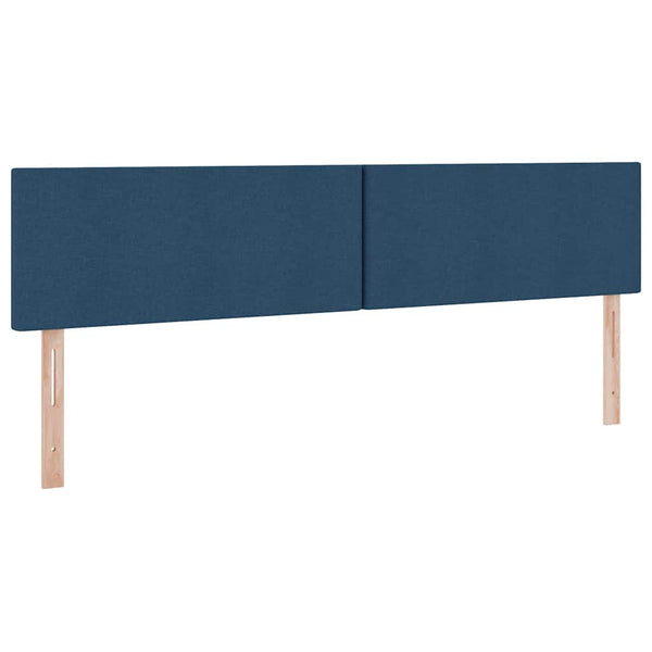 Bett mit Stauraum, LED & Matratze Blau 200x200 cm