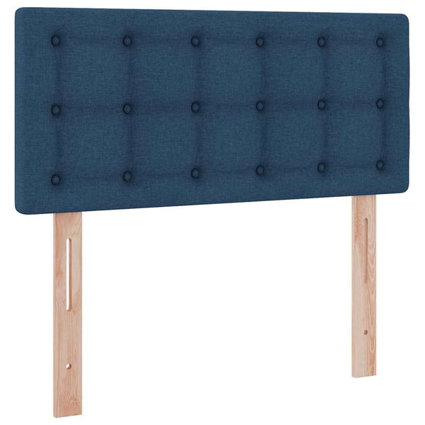 Bett mit Stauraum, LED & Matratze Blau 90x190 cm